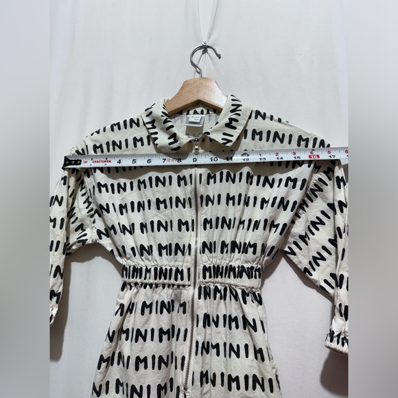 MINI PS MARKET jumpsuit for girls size 4 years white color with black letters - Picture 6 of 13